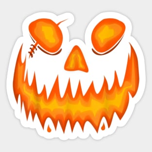 Halloween Scary Evil Pumpkin Funny Pumpkin Head Sticker